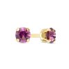 Banter 3Mm Purple Crystal Solitaire Stud Piercing Earrings In 14K Solid Gold Earrings