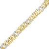 Banter 7Mm Cubic Zirconia Curb Chain Bracelet In 10K Hollow Gold - 8.5" Bracelets