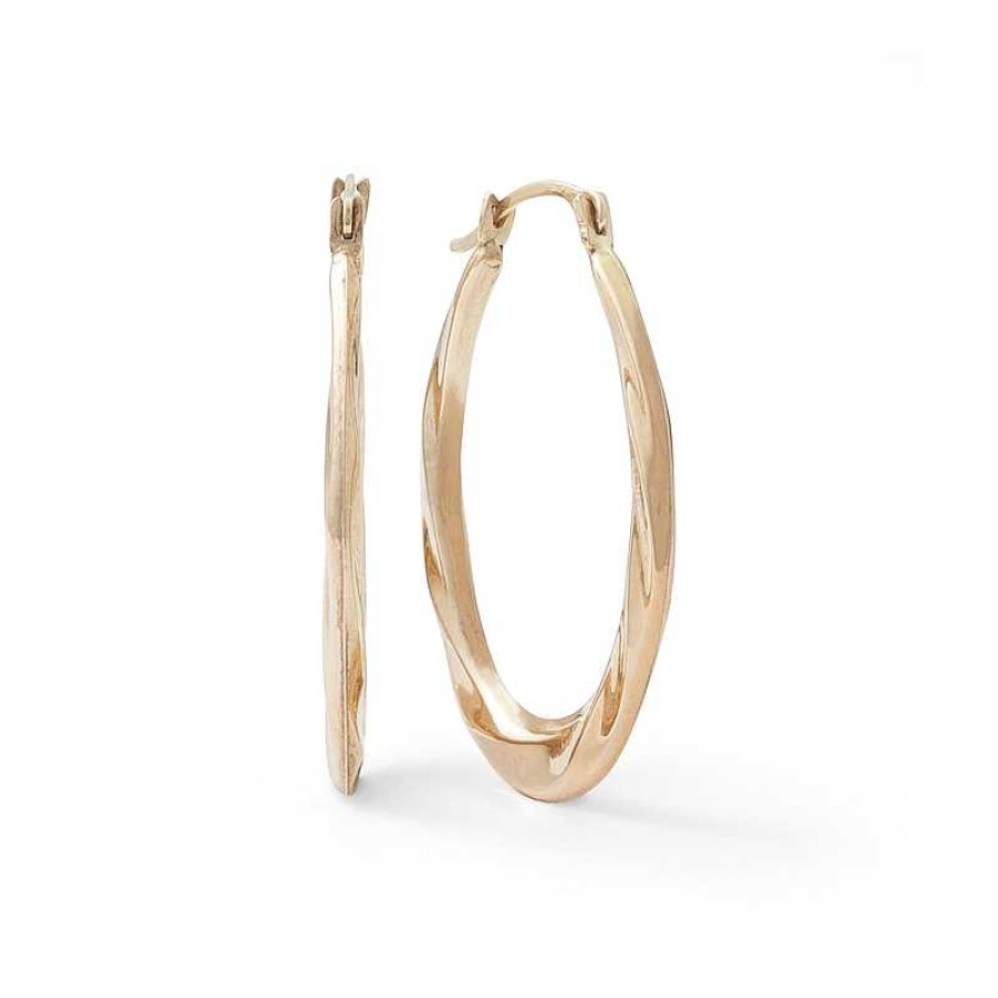 Banter Oval Twist Hoop Earrings In 10K Gold Earrings