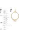 Banter 4Mm Cubic Zirconia Solitaire Ring Necklace Charm In 10K Gold Charms