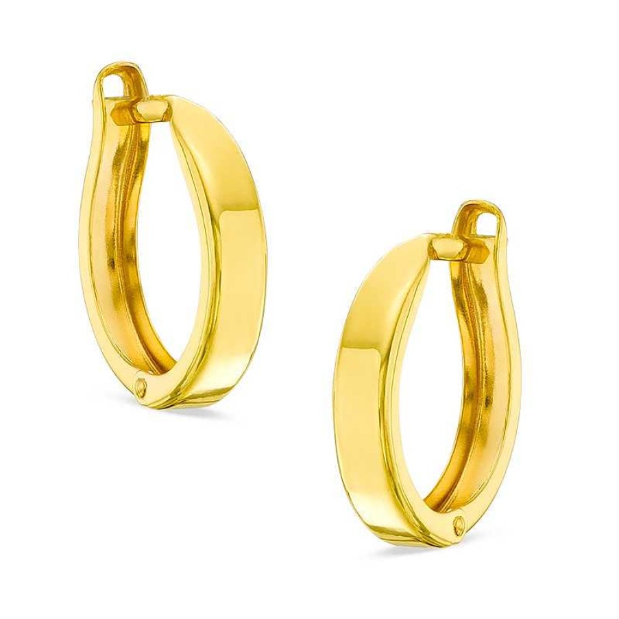 Banter 12Mm Polished Snap Hoop Earrings In 10K Gold Earrings