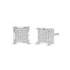 Banter 1/6 Ct. T.W. Diamond Square Crown Stud Earrings In Sterling Silver Earrings