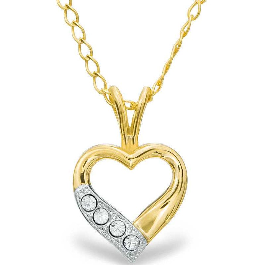 Banter Child'S Cubic Zirconia Heart Pendant In 14K Gold Fill - 15" Necklaces