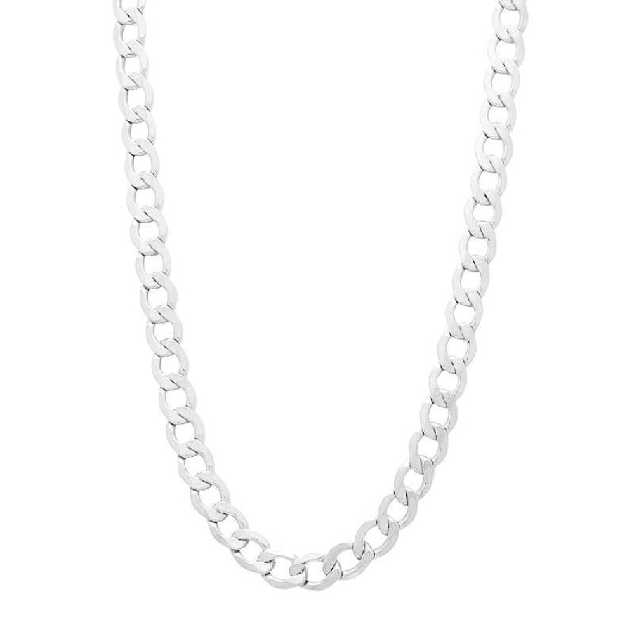 Banter 10K Hollow White Gold Curb Chain - 22" Necklaces