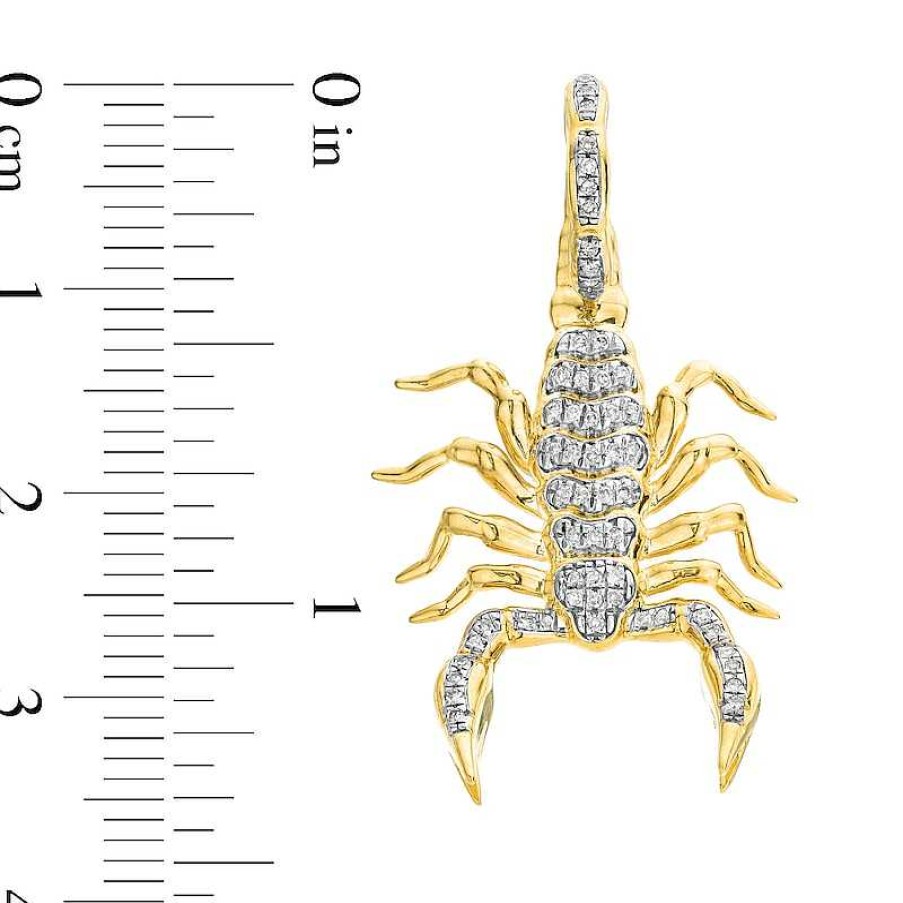 Banter 10K Solid Gold 1/10 Ct. T.W. Diamond Scorpion Charm Charms