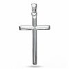 Banter Cross Charm In Hollow Sterling Silver Charms