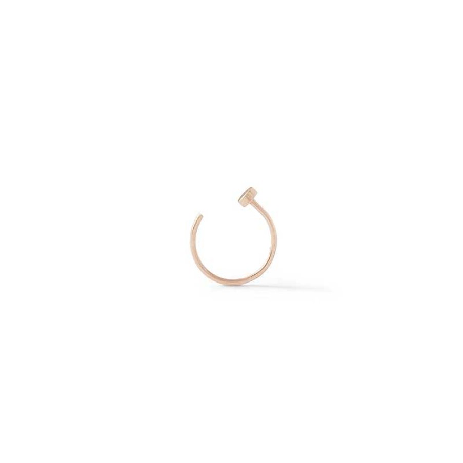 Banter 14K Semi-Solid Rose Gold Nose Ring - 22G 5/16" Nose