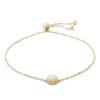 Banter 5Mm Simulated Opal And Cubic Zirconia Frame Bolo Bracelet In 10K Gold - 9.25" Bracelets