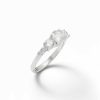 Banter Cubic Zirconia Three Stone Ring In Sterling Silver Rings