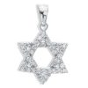 Banter Cubic Zirconia Star Of David Necklace Charm In Sterling Silver Charms