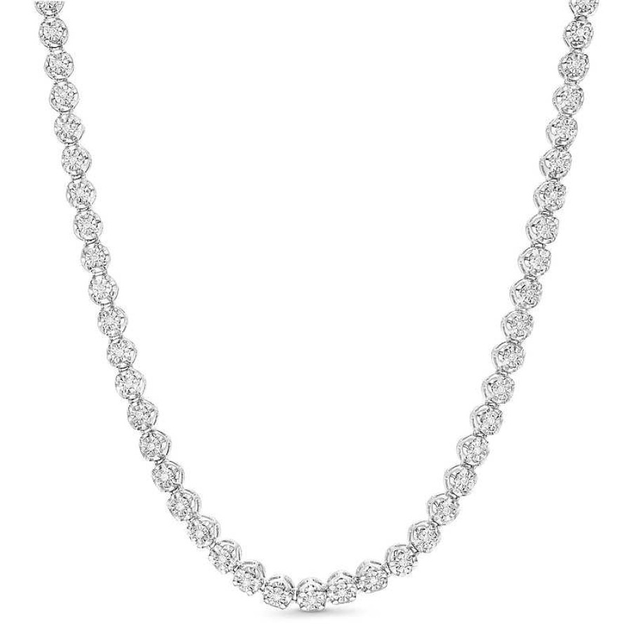 Banter Sterling Silver Diamond Tennis Necklace - 20" Necklaces