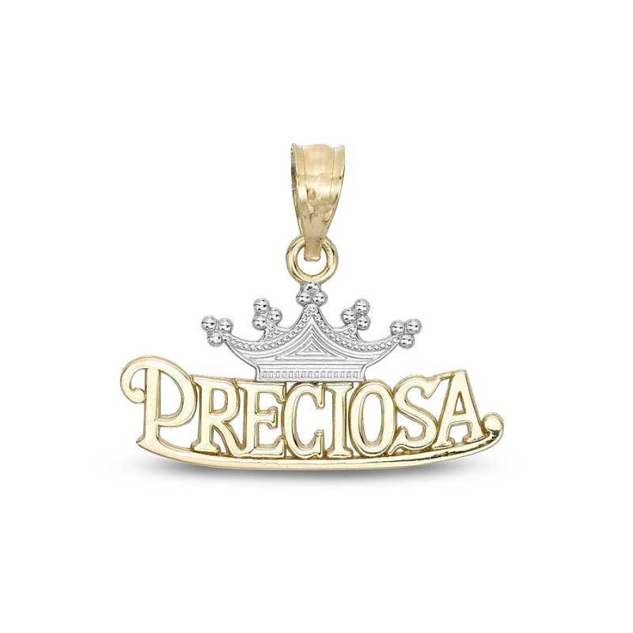 Banter Preciosa Crown Two-Tone Necklace Charm In 10K Gold Charms