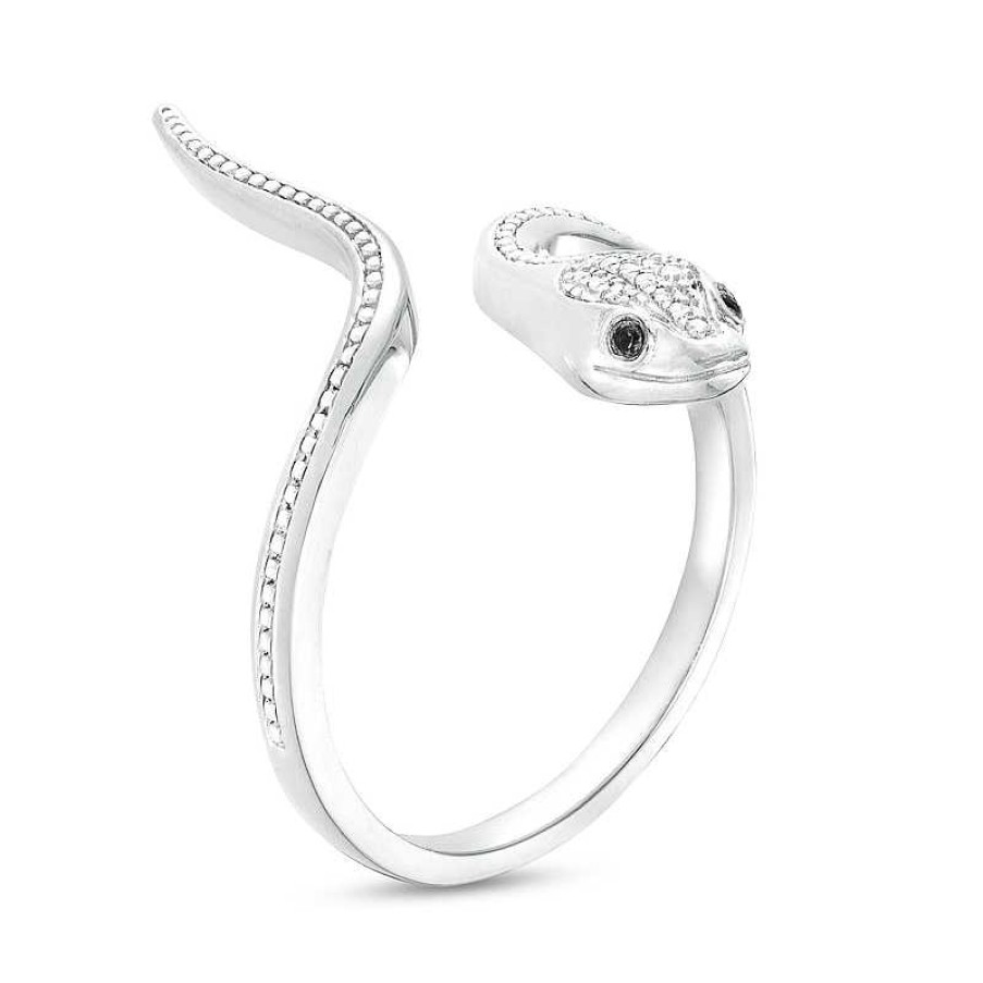 Banter 1/20 Ct. T.W. Diamond Snake Wrap Ring In Sterling Silver Rings