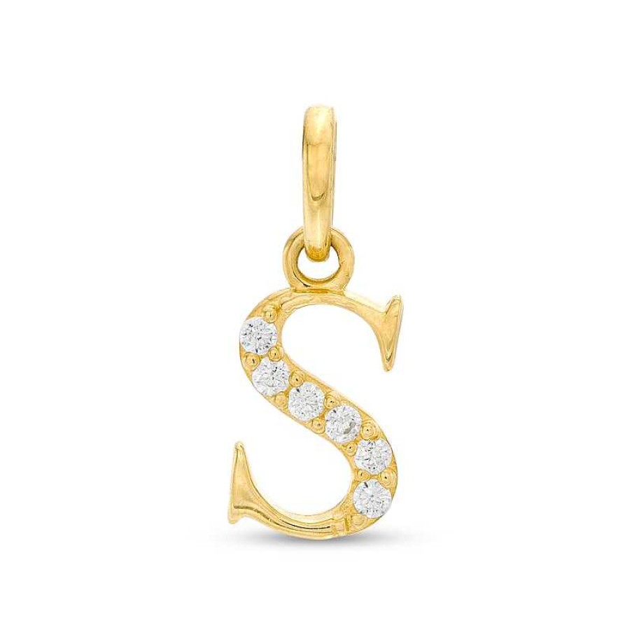 Banter Child'S Cubic Zirconia Lowercase "S" Initial Necklace Charm In 10K Gold Charms