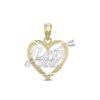 Banter I Love You Arrow Heart Two-Tone Necklace Charm In 10K Gold Charms