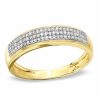 Banter 1/4 Ct. T.W. Diamond Triple Row Wedding Band In 10K Gold Rings