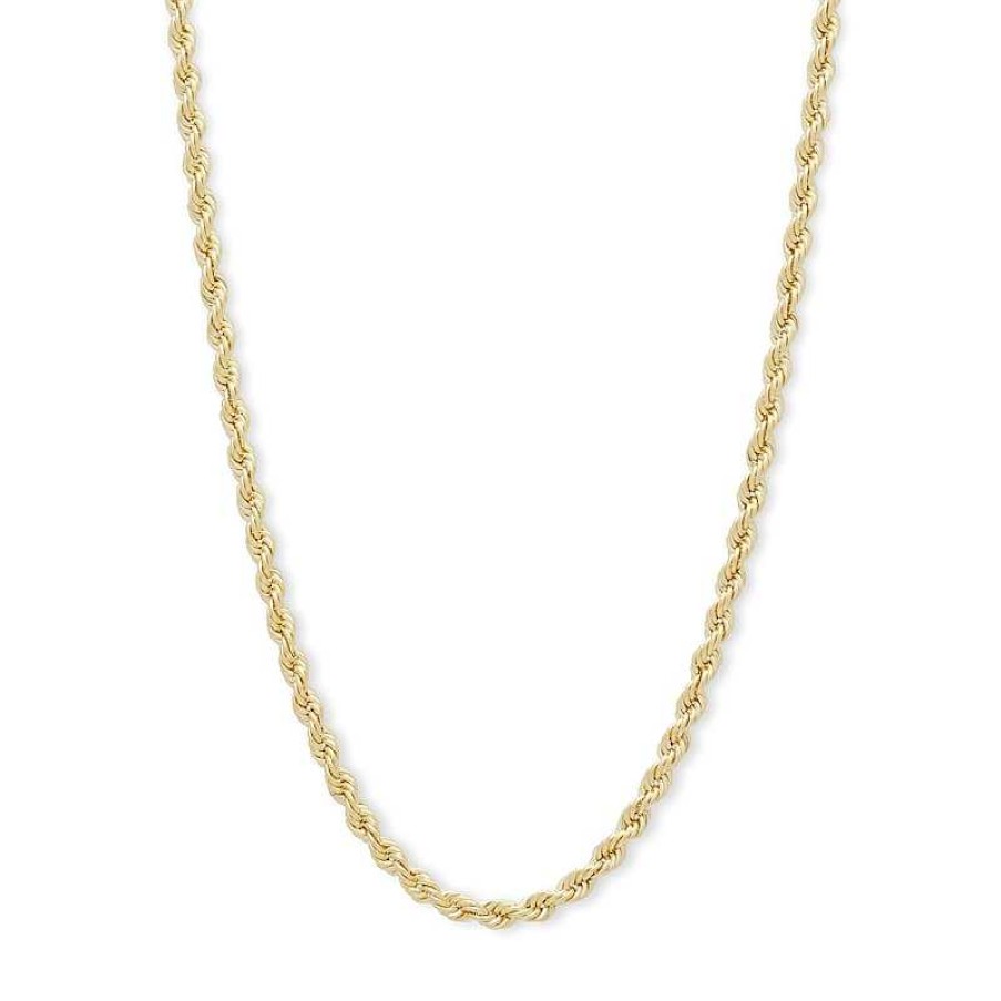 Banter 020 Gauge Rope Chain Necklace In 14K Hollow Gold - 26" Necklaces