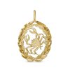 Banter Garland Wreath Frame Cancer Necklace Charm In 10K Gold Casting Solid Charms