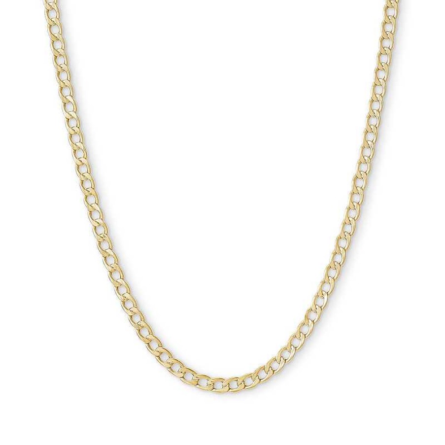 Banter Made In Italy 080 Gauge Curb Chain Necklace In 14K Hollow Gold - 24" Necklaces