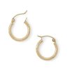 Banter 10K Hollow Gold Diamond-Cut Hoops Earrings