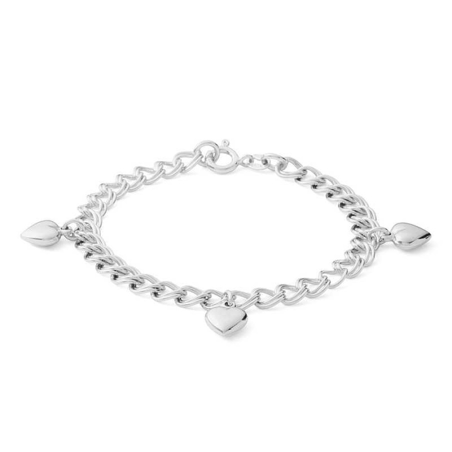 Banter Made In Italy Heart Charm Bracelet In Sterling Silver Bracelets