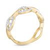 Banter Diamond Accent Dainty Buckle Ring In Sterling Silver With 14K Gold Plate Rings