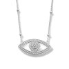 Banter Diamond Accent Evil Eye Necklace In Sterling Silver Necklaces