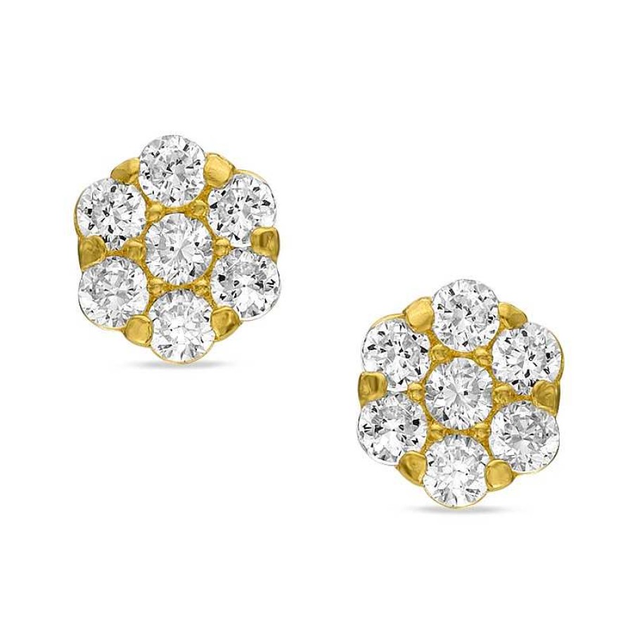 Banter Cubic Zirconia Flower Stud Earrings In 10K Gold Earrings