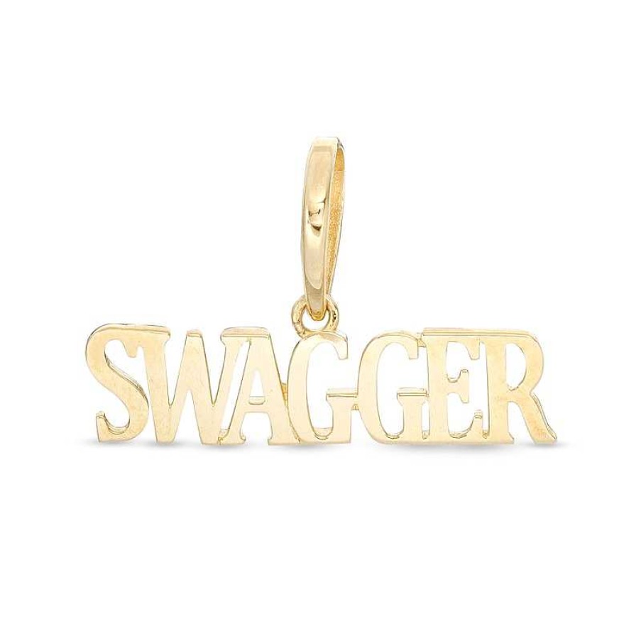 Banter Swagger Necklace Charm In 10K Semi-Solid Gold Charms