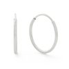 Banter 13Mm Hoop Earrings In 14K Tube Hollow White Gold Earrings