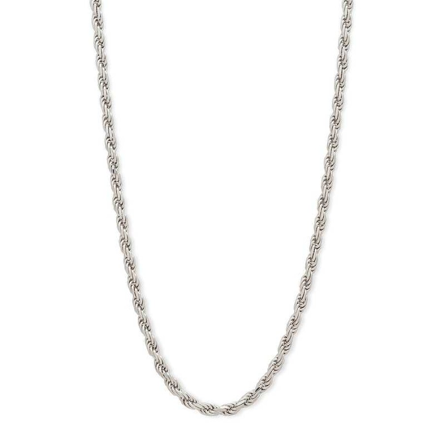 Banter Made In Italy 070 Gauge Rope Chain Necklace In Solid Sterling Silver - 22" Necklaces