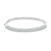 Banter 1/3 Ct. T.W. Diamond Double Row Bangle In Sterling Silver Bracelets