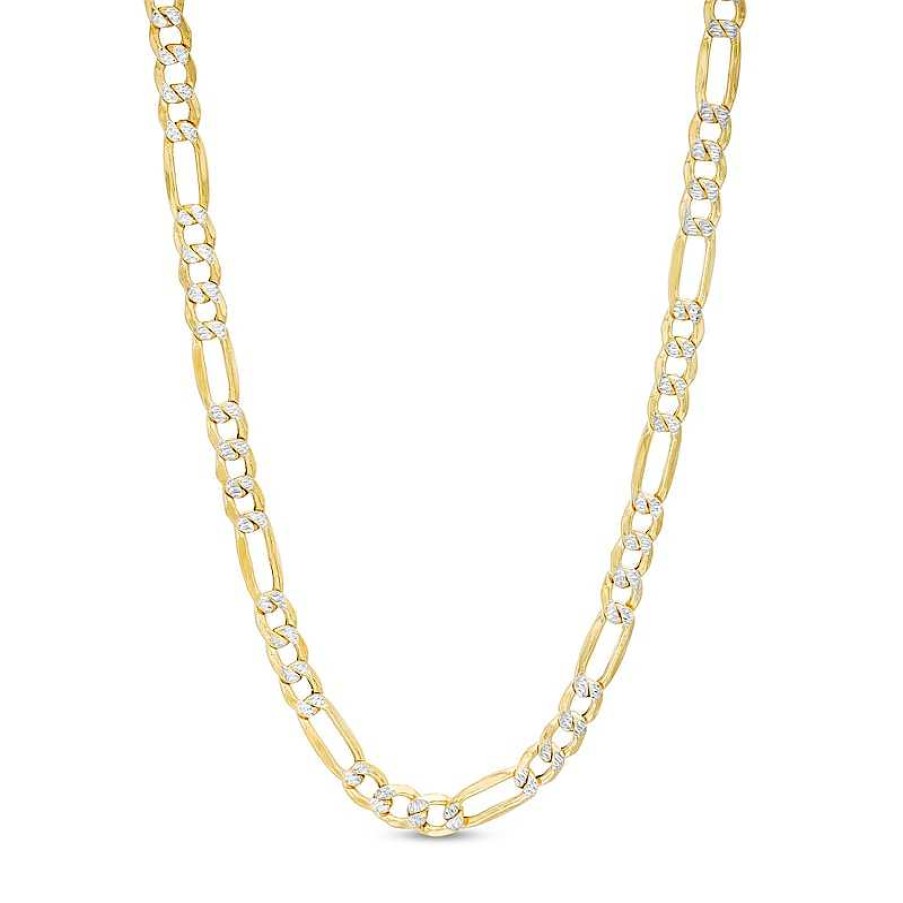 Banter 4Mm Diamond-Cut Pav Figaro Chain Necklace In 10K Semi-Solid Gold - 20" Necklaces