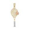 Banter Tennis Racquet Charm In 10K Solid Tri-Tone Gold Charms