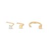 Banter 14K Semi-Solid Gold Cz Three Piece Nose Stud Set - 22G Nose