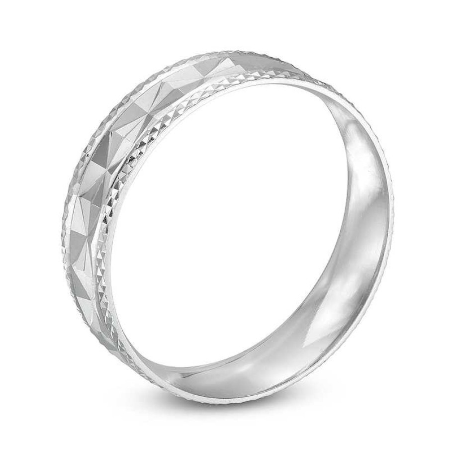 Banter Diamond-Cut Band Ring In Solid Sterling Silver - Size 10 Rings