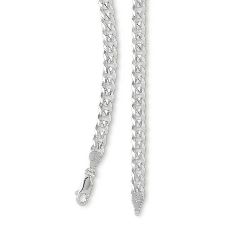 Banter Made In Italy 120 Gauge Curb Chain Necklace In Solid Sterling Silver - 22" Necklaces