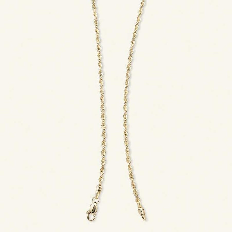 Banter 016 Gauge Rope Chain Necklace In 14K Hollow Gold - 22" Necklaces