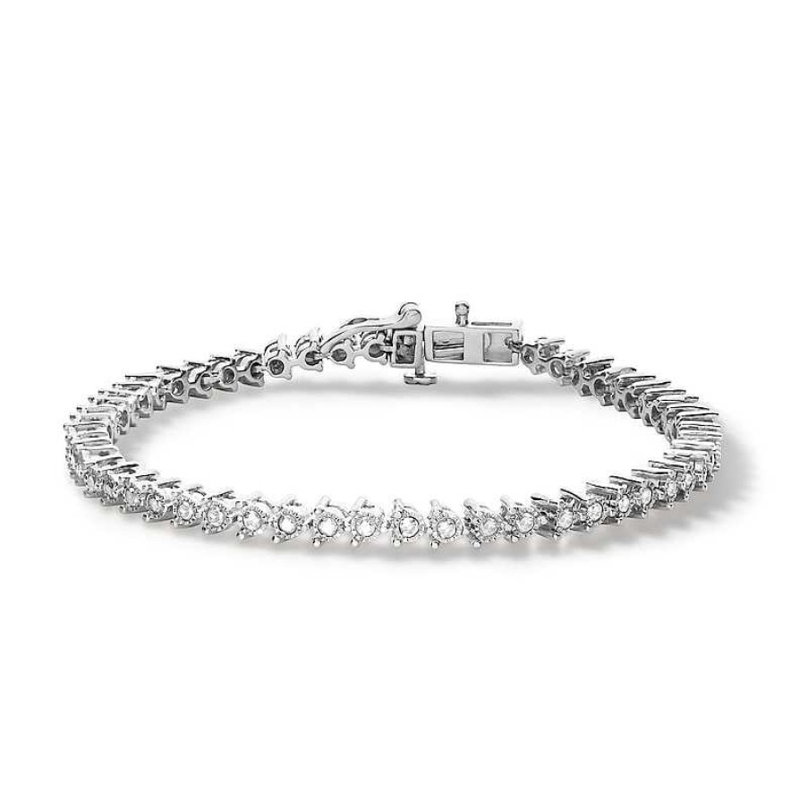 Banter 1 Ct. T.W. Diamond Tennis Bracelet In Sterling Silver Bracelets