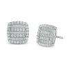 Banter Cubic Zirconia Cushion Stud Earrings In Sterling Silver Earrings