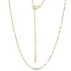 Banter Made In Italy Child'S 025 Gauge Hammered Forzatina Cable Chain Necklace In 10K Solid Gold - 15" Necklaces