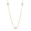 Banter 1.2Mm Rhodium Accent Station Chain Necklace In 10K Solid Gold - 18" Necklaces