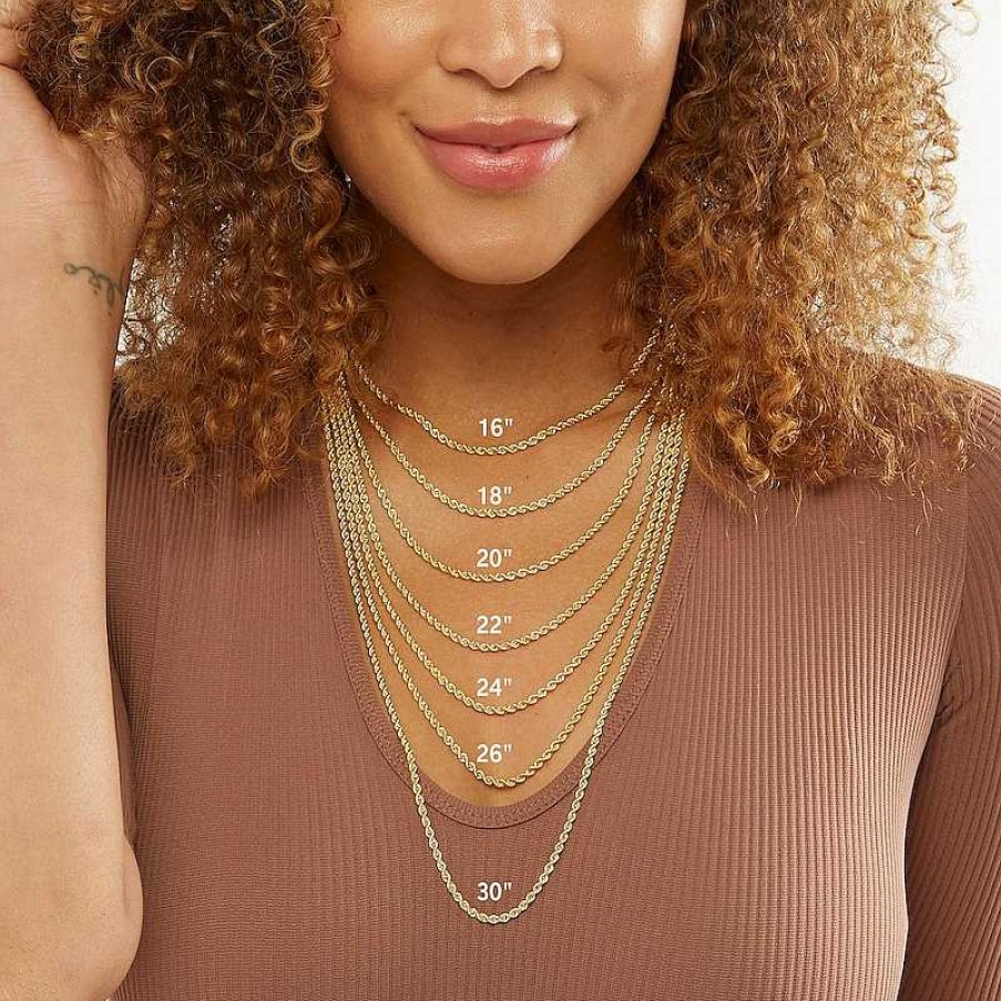 Banter 10K Hollow White Gold Rope Chain - 20" Necklaces