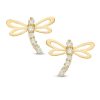 Banter Cubic Zirconia Dragonfly Stud Earrings In 10K Gold Earrings