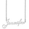 Banter Script Name Necklace In Sterling Silver (1 Line) Necklaces