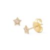 Banter Cubic Zirconia Star Stud Piercing Earrings In 14K Gold Earrings