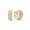 Banter 1/4 Ct. T.W. Diamond Multi-Row Huggie Hoop Earrings In 10K Gold Earrings