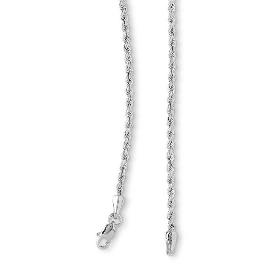 Banter 10K Hollow White Gold Rope Chain - 24" Necklaces