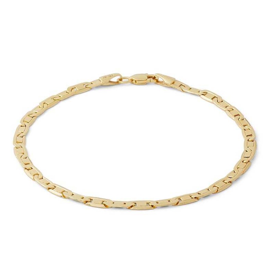 Banter 080 Gauge Valentino Chain Bracelet In 10K Hollow Gold - 7.5" Bracelets