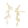 Banter Marquise Cubic Zirconia Leaf Crawler Earrings In 10K Gold Earrings